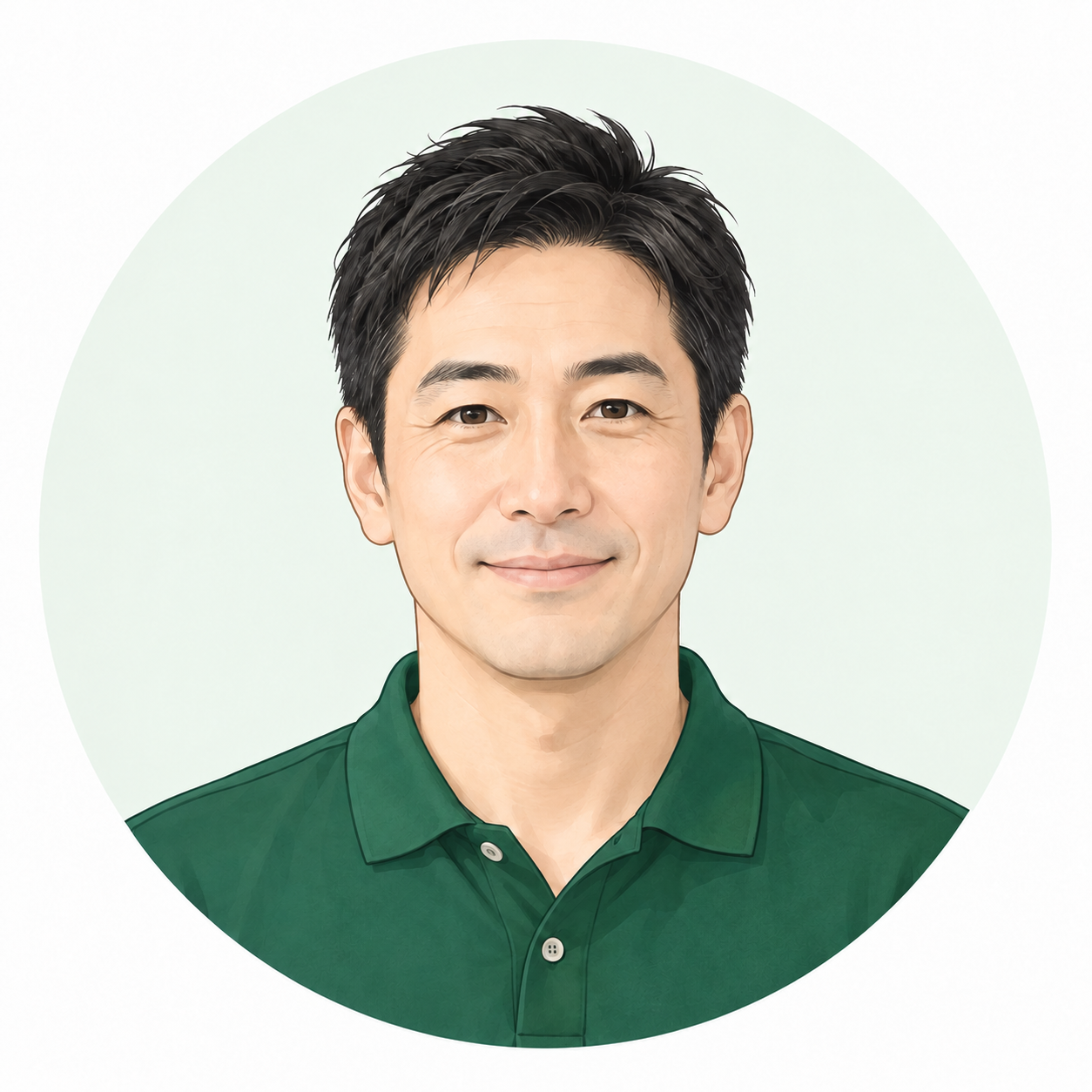 40代男性ゴルファーのイメージイラスト